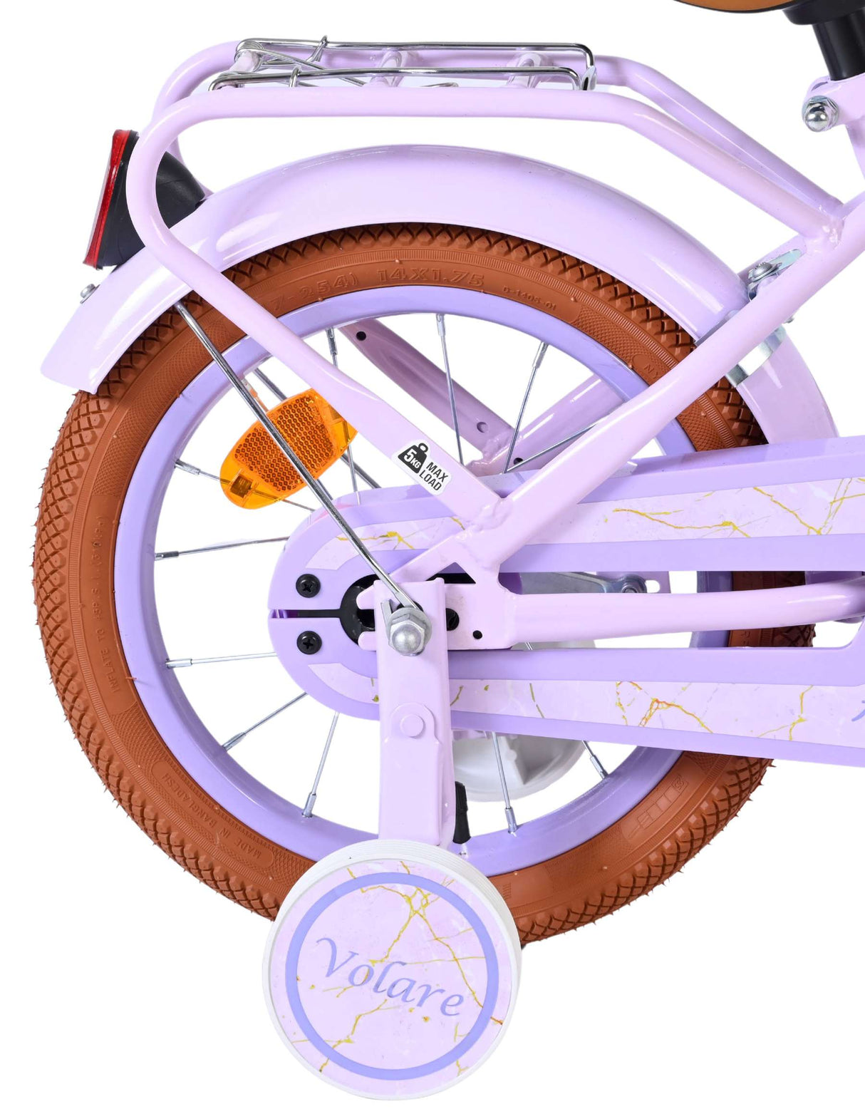 Volare Ashley Kinderfahrrad – Mädchen – 14 Zoll – Flieder