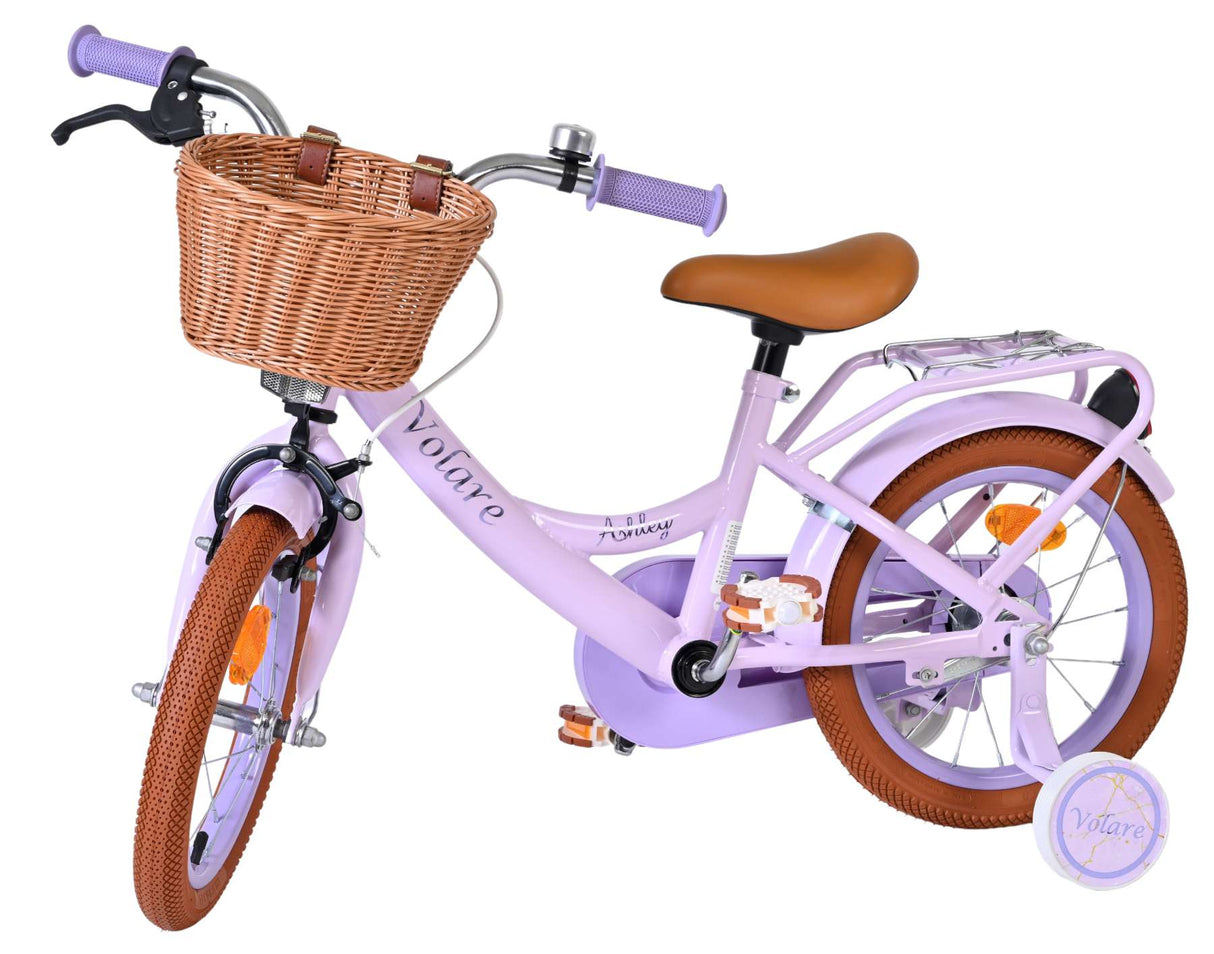 Volare Ashley Kinderfahrrad – Mädchen – 14 Zoll – Flieder
