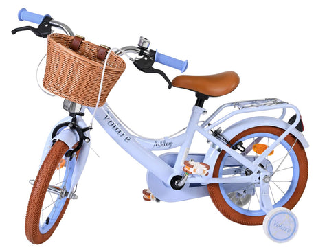 Volare Ashley Kinderfahrrad – Mädchen – 14 Zoll – Pastellblau – zwei Handbremsen