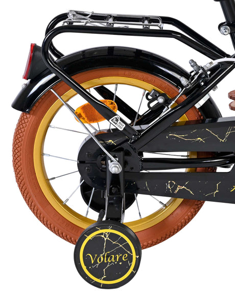 Volare Ashley Kinderfahrrad – Mädchen – 14 Zoll – Schwarz – zwei Handbremsen