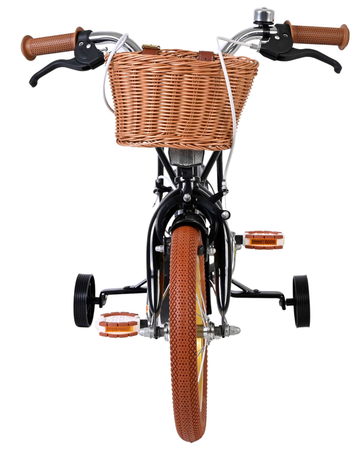 Volare Ashley Kinderfahrrad – Mädchen – 14 Zoll – Schwarz – zwei Handbremsen