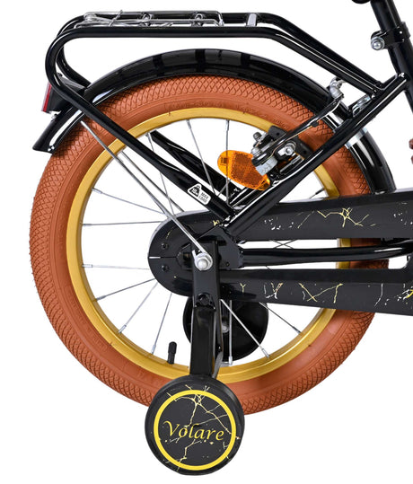 Volare Ashley Kinderfahrrad – Mädchen – 16 Zoll – Schwarz – zwei Handbremsen