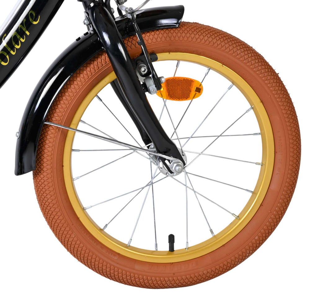 Volare Ashley Kinderfahrrad – Mädchen – 16 Zoll – Schwarz – zwei Handbremsen