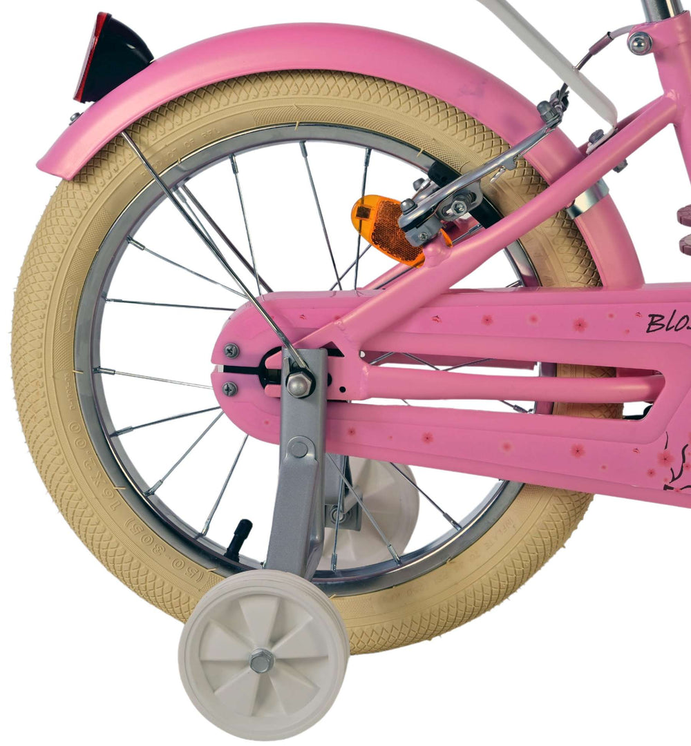 Volare Blossom Kinderfahrrad – Mädchen – 16 Zoll – Pink – zwei Handbremsen