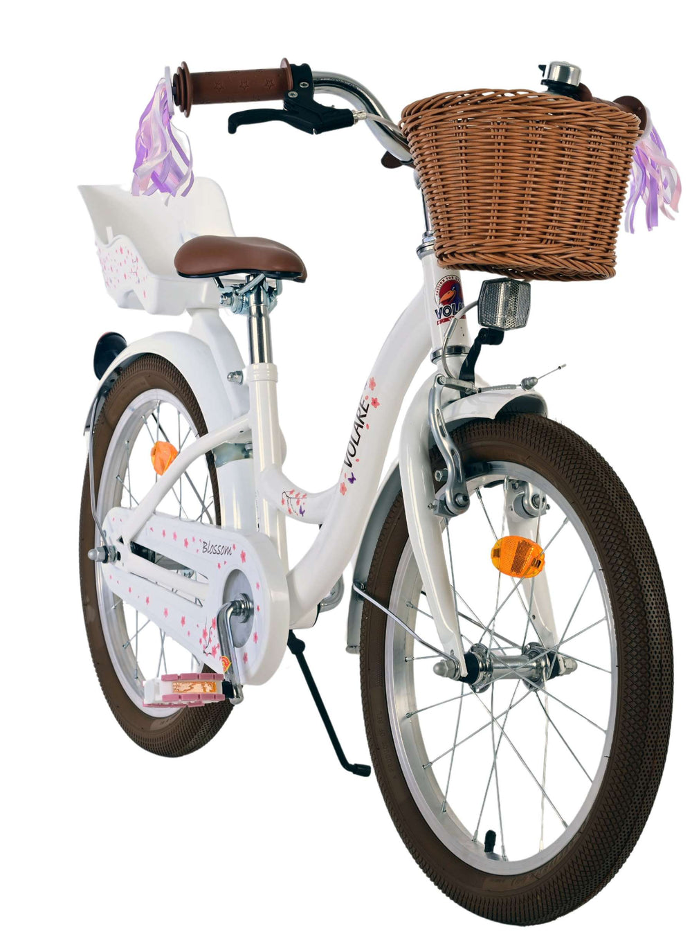 Volare Blossom Kinderfahrrad - Mädchen - 18 Zoll - Weiß