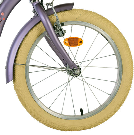 Volare Blossom Kinderfahrrad – Mädchen – 18 Zoll – Lila – zwei Handbremsen
