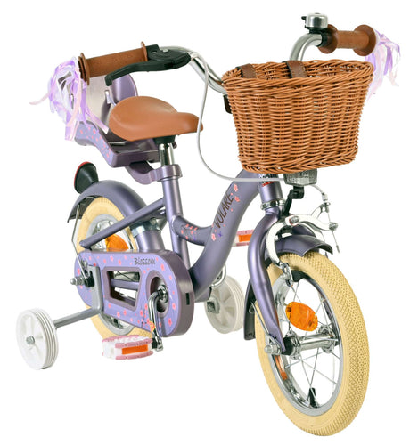 Volare Blossom Kinderfahrrad – Mädchen – 12 Zoll – Lila