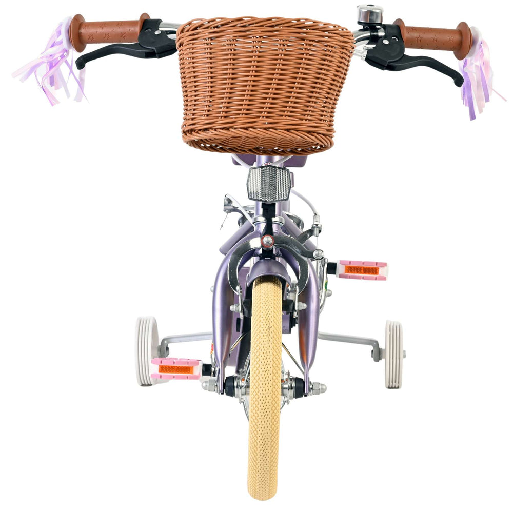 Volare Blossom Kinderfahrrad – Mädchen – 12 Zoll – Lila – zwei Handbremsen
