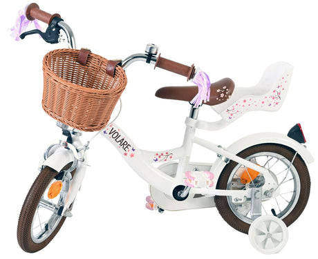 Volare Blossom Kinderfahrrad - Mädchen - 12 Zoll - Weiß