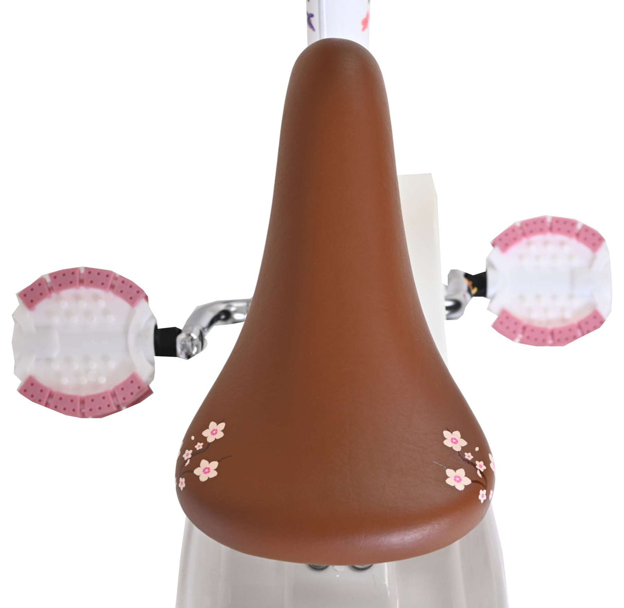Volare Blossom Kinderfahrrad – Mädchen – 12 Zoll – weiß – zwei Handbremsen
