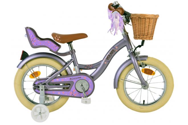 Volare Blossom Kinderfahrrad – Mädchen – 14 Zoll – Lila