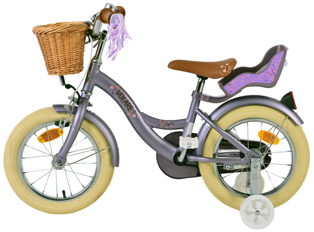 Volare Blossom Kinderfahrrad – Mädchen – 14 Zoll – Lila