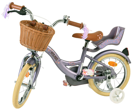 Volare Blossom Kinderfahrrad – Mädchen – 14 Zoll – Lila