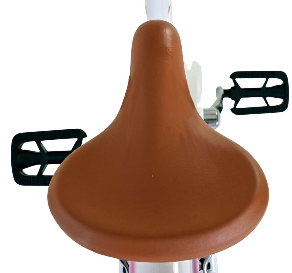 Volare Blossom Kinderfahrrad – Mädchen – 20 Zoll – weiß – zwei Handbremsen