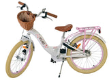 Volare Blossom Kinderfahrrad – Mädchen – 20 Zoll – weiß – zwei Handbremsen