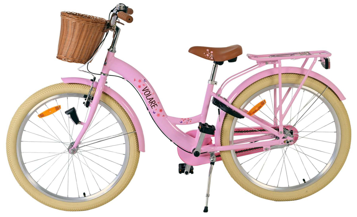 Volare Blossom Kinderfahrrad – Mädchen – 24 Zoll – Pink – 3 Gänge