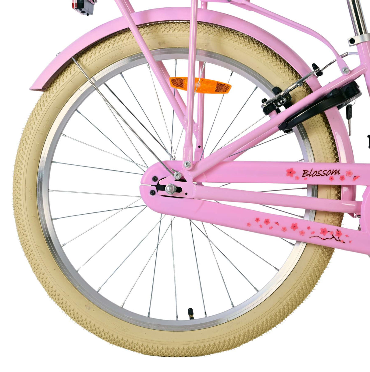 Volare Blossom Kinderfahrrad – Mädchen – 24 Zoll – Pink – zwei Handbremsen