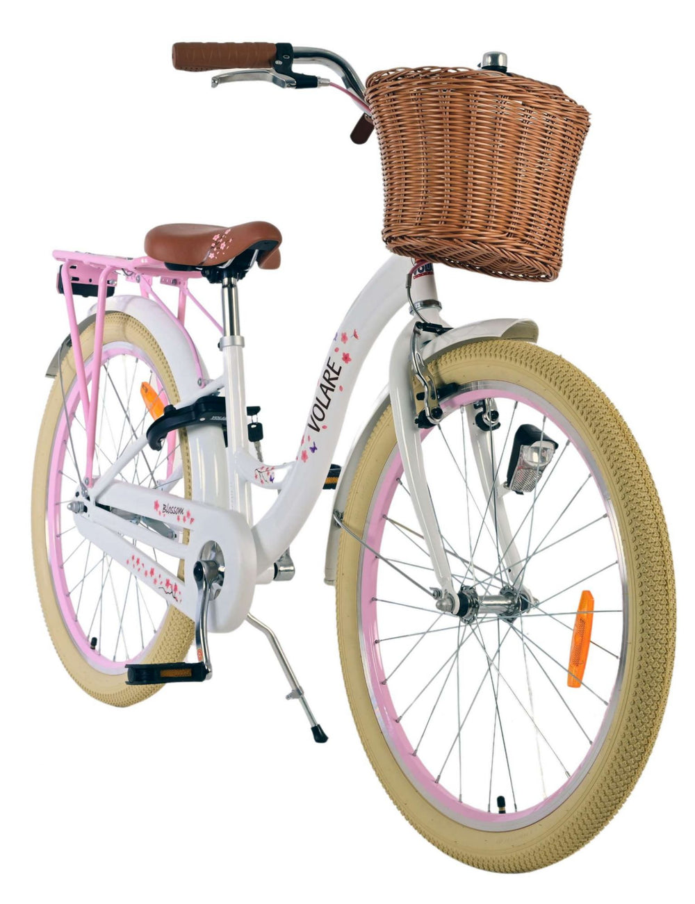 Volare Blossom Kinderfahrrad - Mädchen - 24 Zoll - Weiß