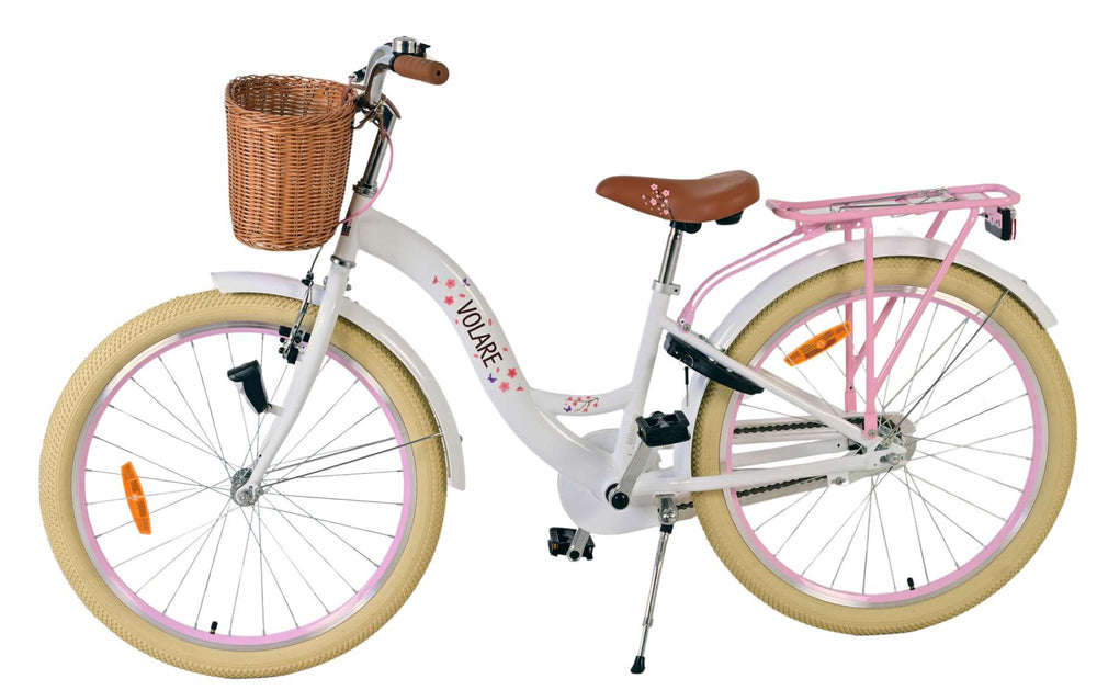 Volare Blossom Kinderfahrrad - Mädchen - 24 Zoll - Weiß