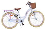Volare Blossom Kinderfahrrad – Mädchen – 24 Zoll – weiß – zwei Handbremsen
