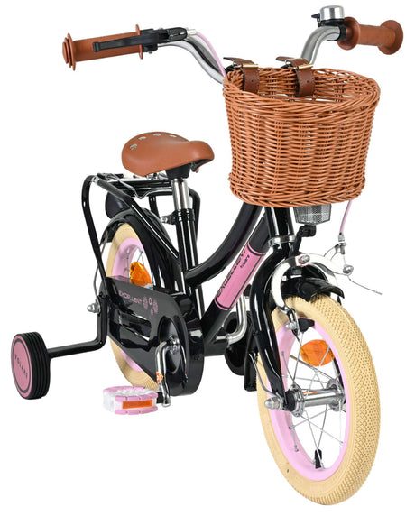 Volare ausgezeichnetes Kinderfahrrad – Mädchen – 12 Zoll – Schwarz