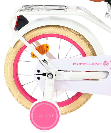 Volare ausgezeichnetes Kinderfahrrad – Mädchen – 14 Zoll – Weiß