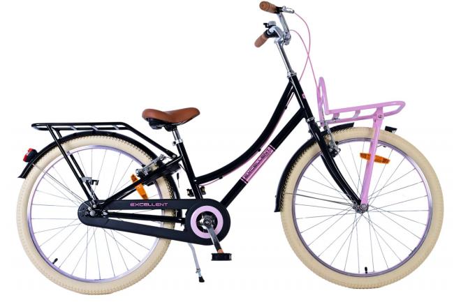 Volare Volare Kinderfahrrad Mädchen 24 Zoll Schwarz Zwei Handbremsen