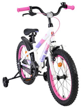 Volare Lily Kinderfahrrad – Mädchen – 18 Zoll – Weiß Rosa Lila
