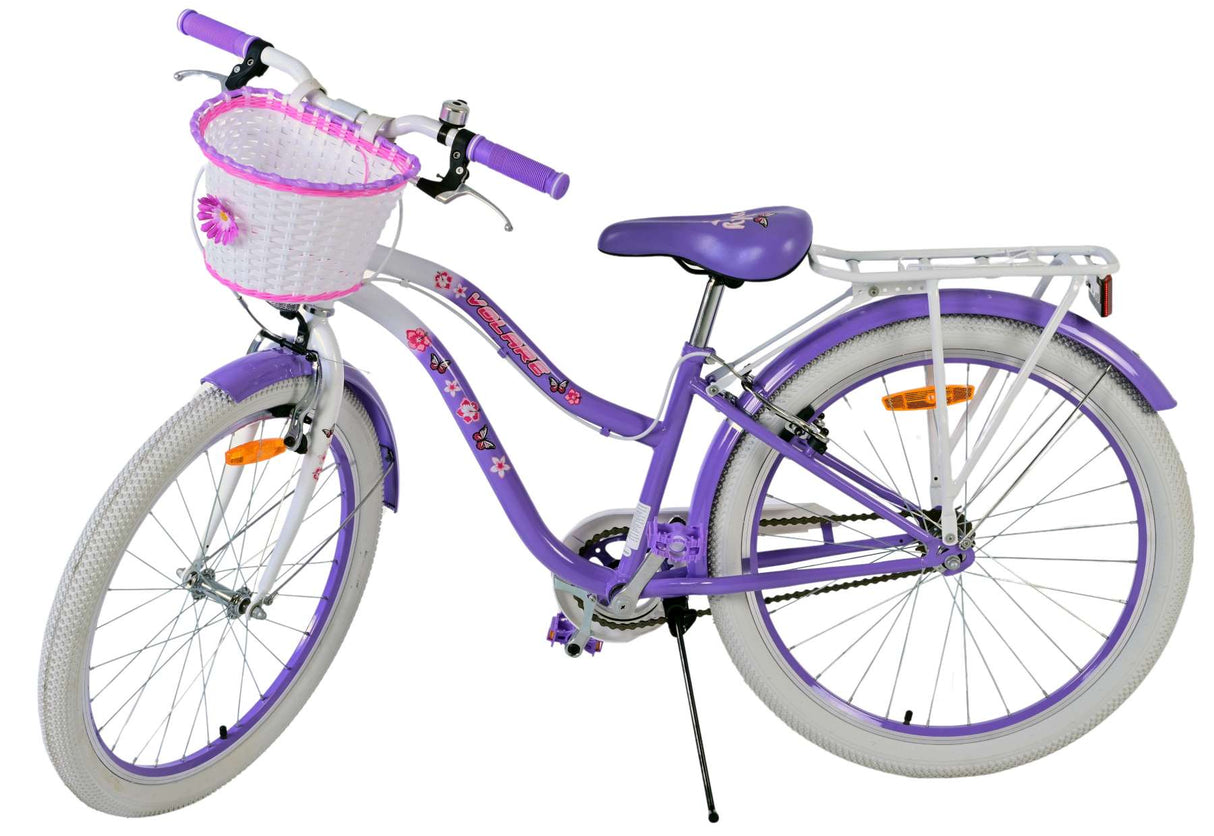 Volare schönes Kinderfahrrad – Mädchen – 24 Zoll – Lila – zwei Handbremsen