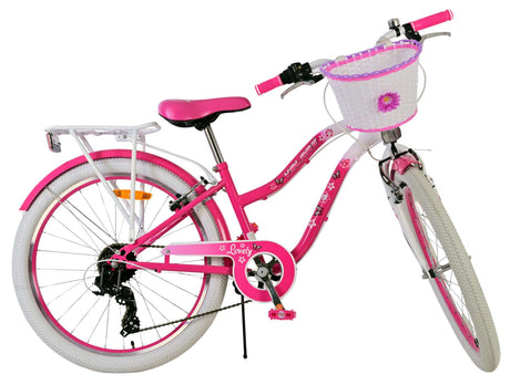 Volare schönes Kinderfahrrad – Mädchen – 24 Zoll – Pink – 7 Gänge
