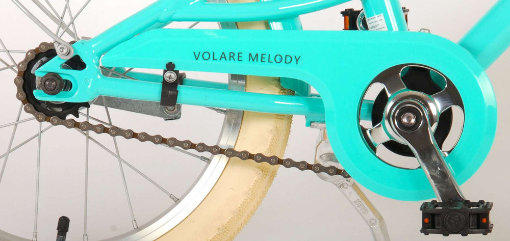 Volare Melody Children's Bicycle - Mädchen - 16 Zoll - Türkis - Prime Collection