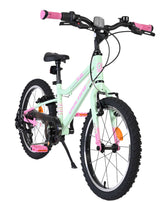 Volare milano kinderfiets - meisjes - 18 inch - mintgroen - 6 speed - twee handremmen