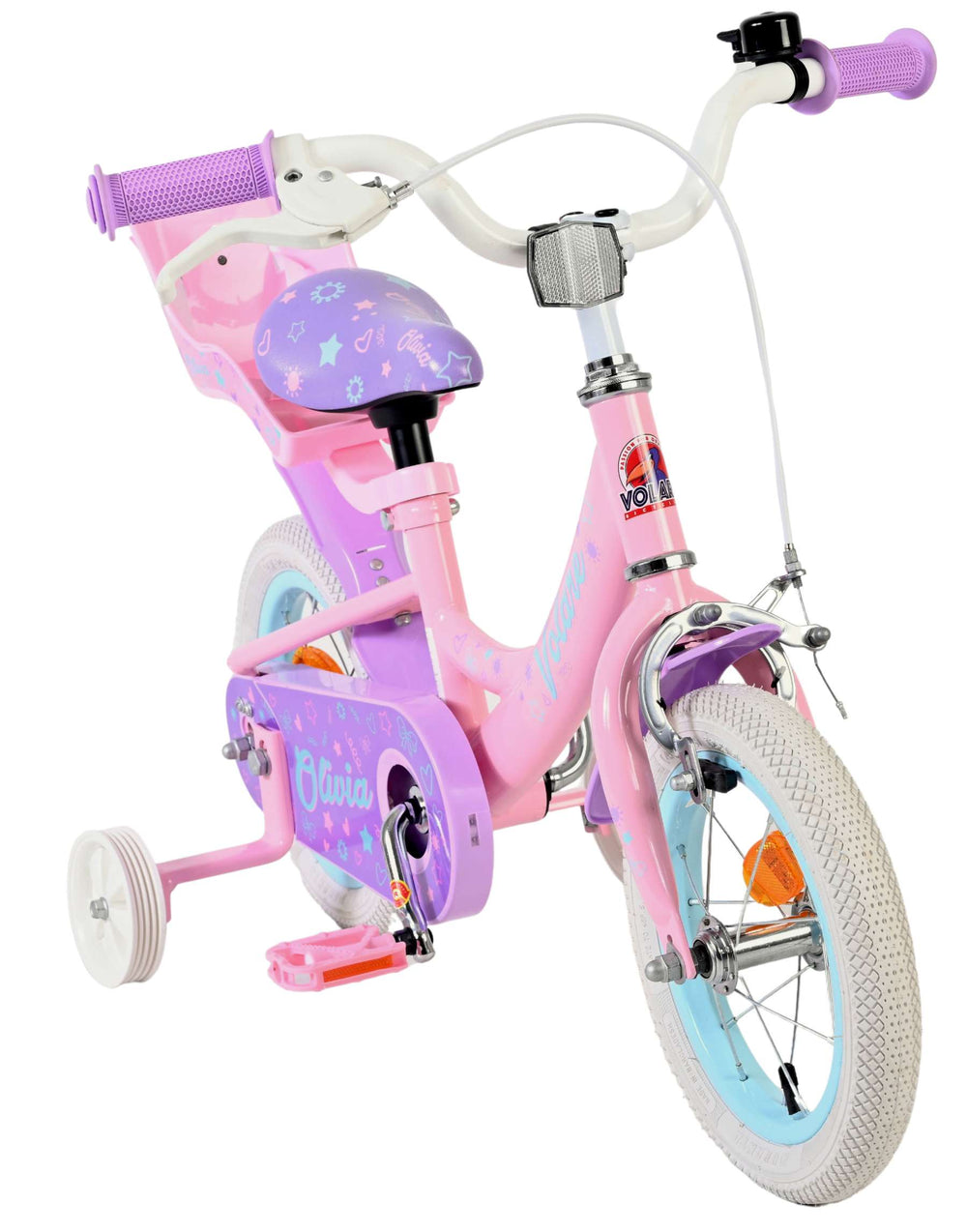 Volare Olivia Kinderfahrrad – Mädchen – 12 Zoll – Rosa