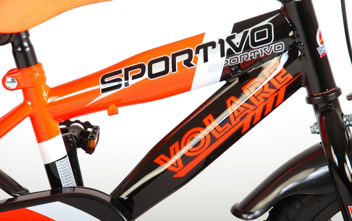 Volare Sportivo Kinderbike Jungen 14 Zoll Neon Oranje Black 95% versammelte sich