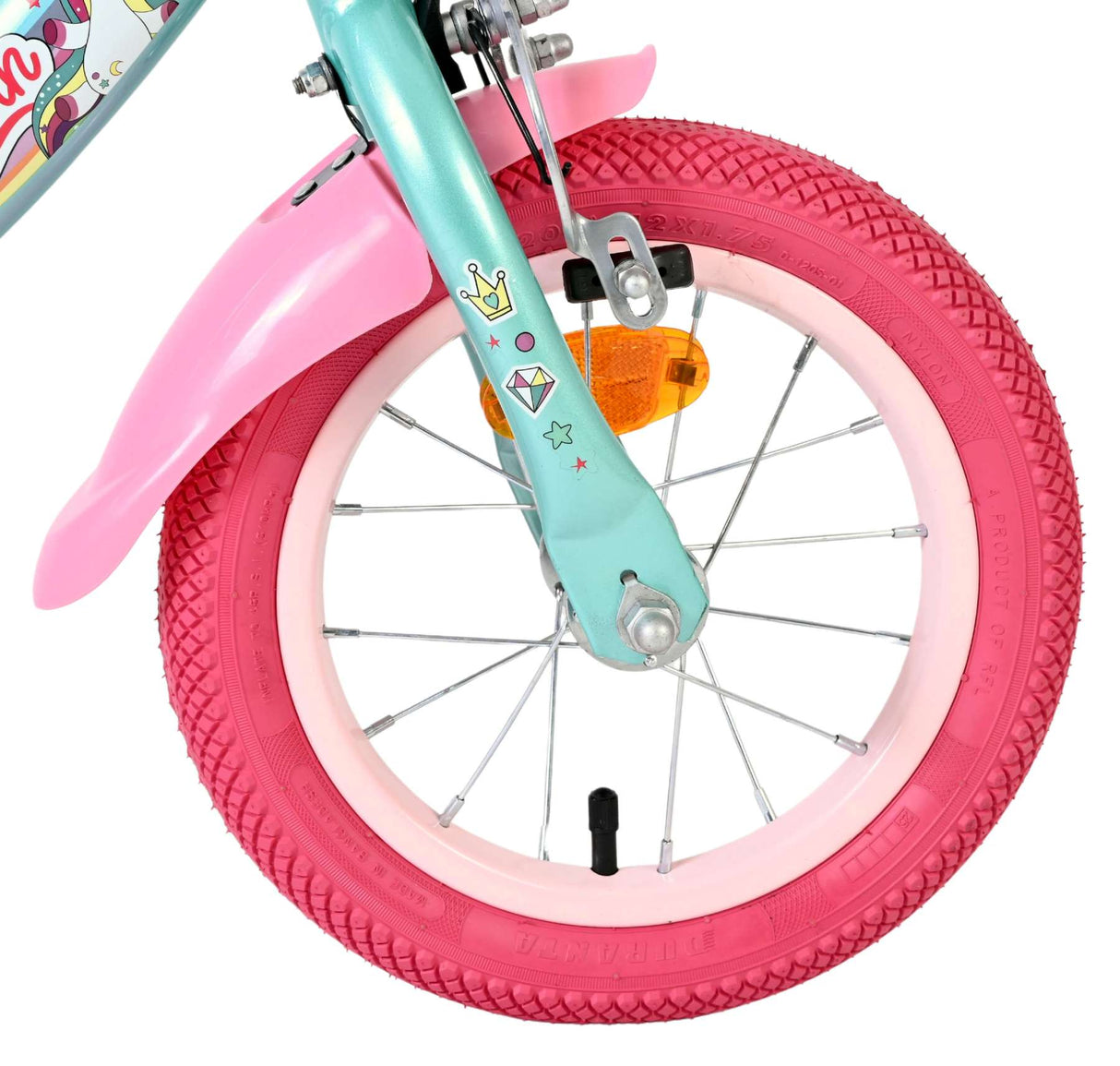 Volare Einhorn Kinderfahrrad - Mädchen - 12 Zoll - Grün