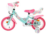 Volare unicorn kinderfiets - meisjes - 12 inch - groen - twee handremmen