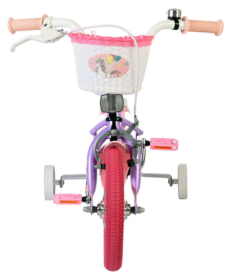 Volare Einhorn Kinderfahrrad - Mädchen - 12 Zoll - Lila