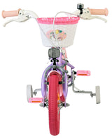 Volare Einhorn Kinderfahrrad – Mädchen – 12 Zoll – Lila – zwei Handbremsen