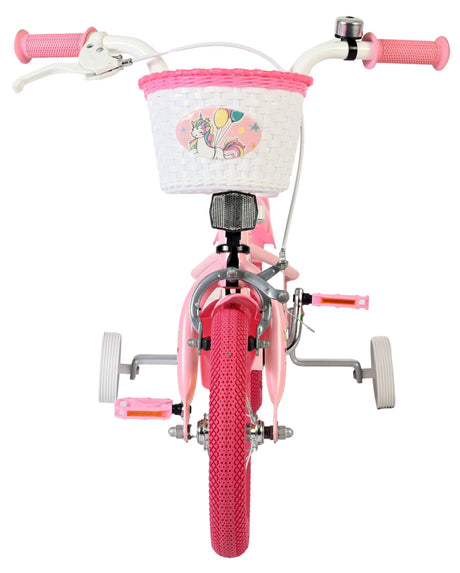 Volare Einhorn Kinderfahrrad - Mädchen - 12 Zoll - Rosa