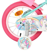 Volare Einhorn Kinderfahrrad - Mädchen - 14 Zoll - Grün