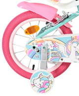 Volare Einhorn Kinderfahrrad – Mädchen – 14 Zoll – Grün – zwei Handbremsen