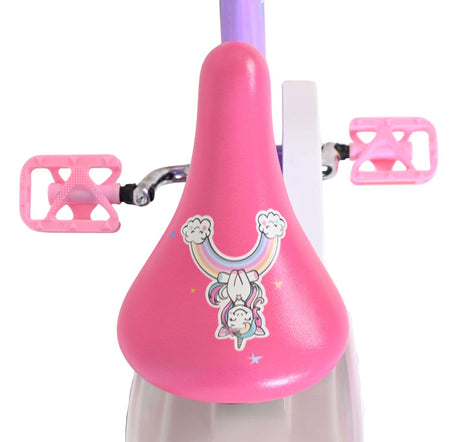 Volare Einhorn Kinderfahrrad - Mädchen - 14 Zoll - Lila