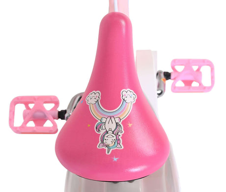 Volare Einhorn Kinderfahrrad – Mädchen – 14 Zoll – Pink – zwei Handbremsen