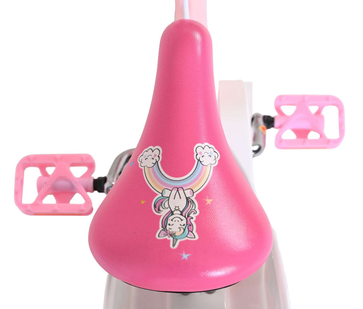 Volare Einhorn Kinderfahrrad – Mädchen – 14 Zoll – Pink – zwei Handbremsen
