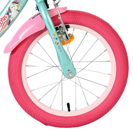 Volare Einhorn Kinderfahrrad - Mädchen - 16 Zoll - Grün