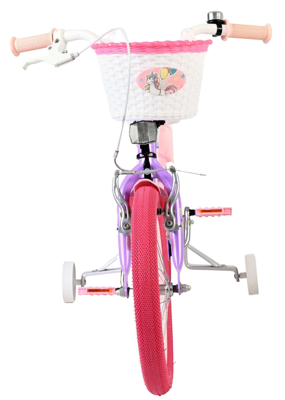 Volare Einhorn Kinderfahrrad - Mädchen - 16 Zoll - Lila