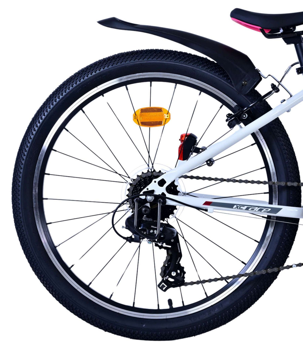 Volare XC Race Children's Bicycle - 24 Zoll - 21 Geschwindigkeit - Weißrosa