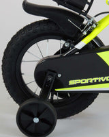 Volare Sportivo Kinderbike Jungen 12 Zoll Neon Geel Black zwei Handbremsen 95% versammelte