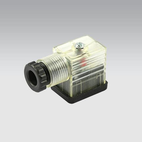 Metall-Arbeitsstecker transparent 22mm LED 24V mit Löschdiode