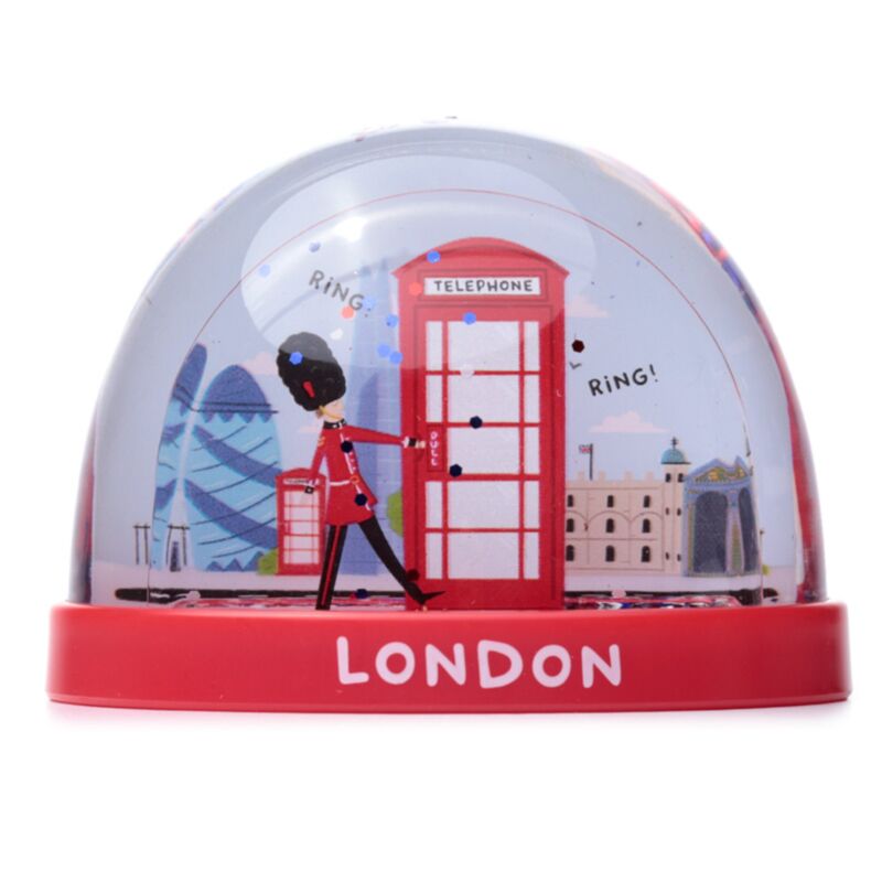 London Souvenir rote Telefonzelle Royal Guard Schneekugel m